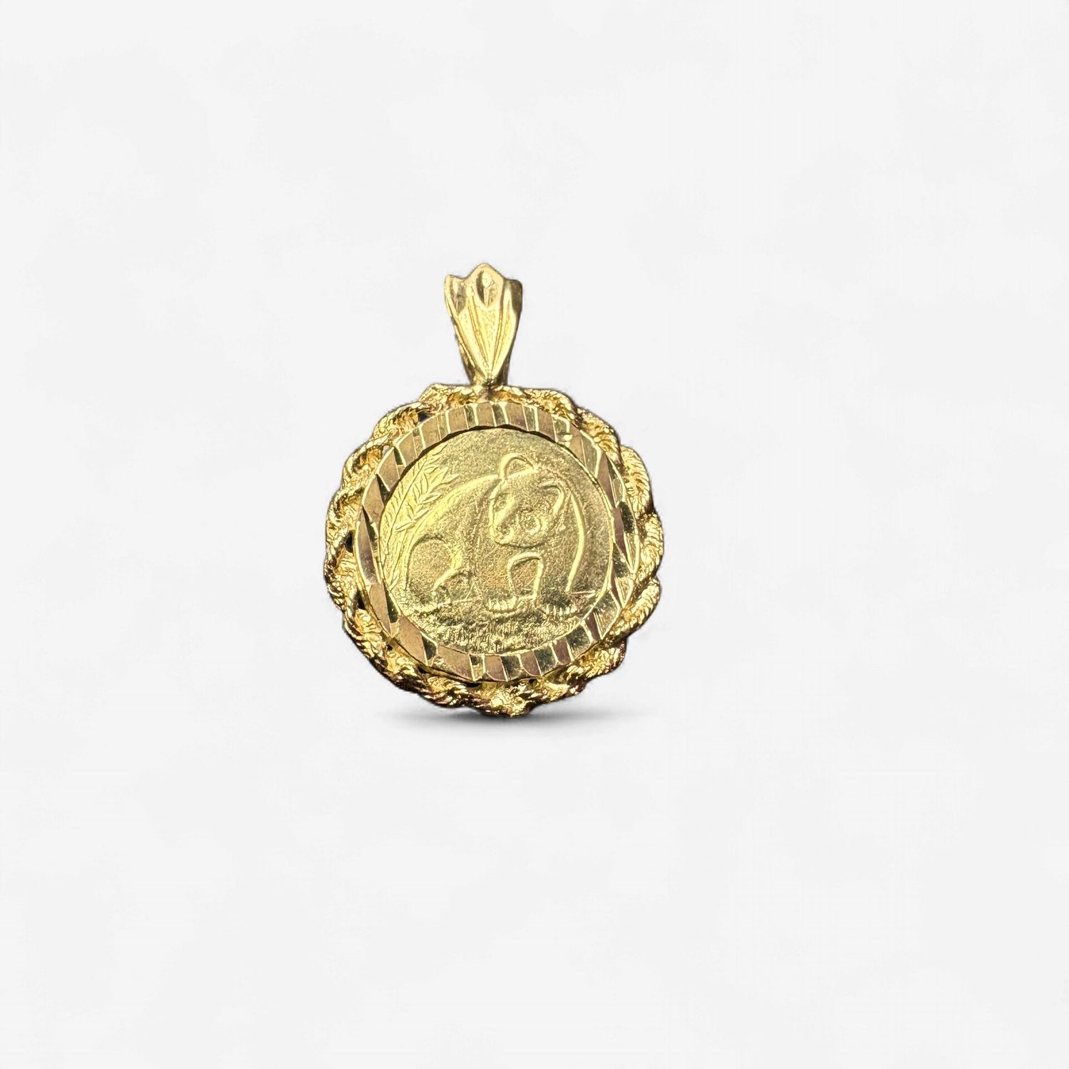 10K REPLICA PANDA COIN PENDANT