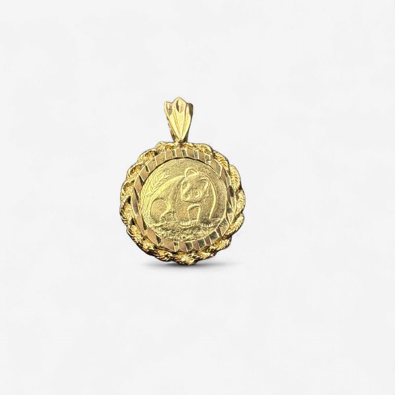 10K REPLICA PANDA COIN PENDANT