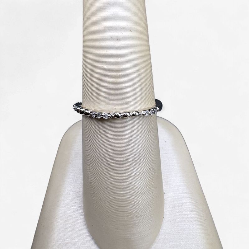 10K 9 ROUND DIAMOND RING SIZE 6.25