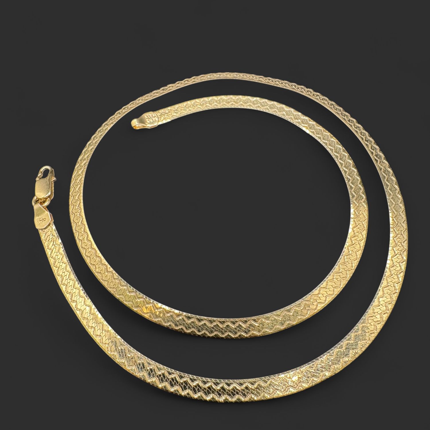 14K 18" REVERISABLE HERRINGBONE CHAIN