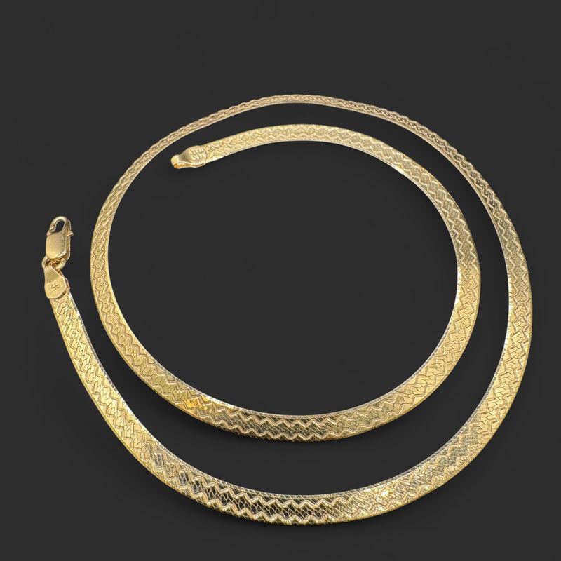 14K 18" REVERISABLE HERRINGBONE CHAIN