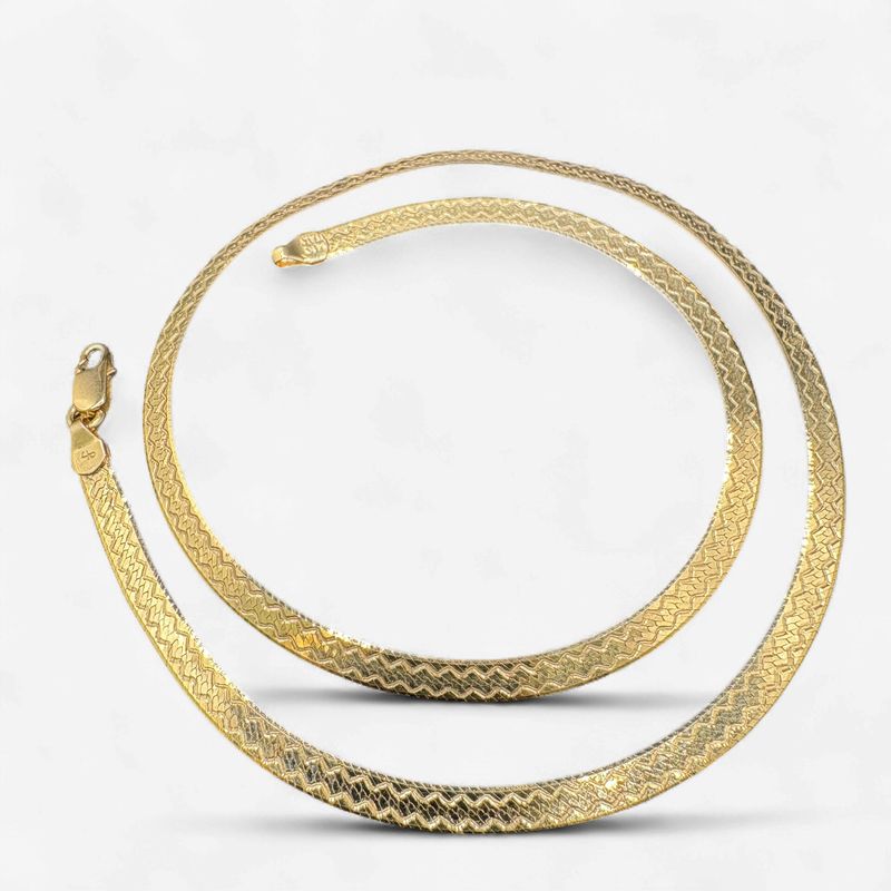 14K 18" REVERISABLE HERRINGBONE CHAIN