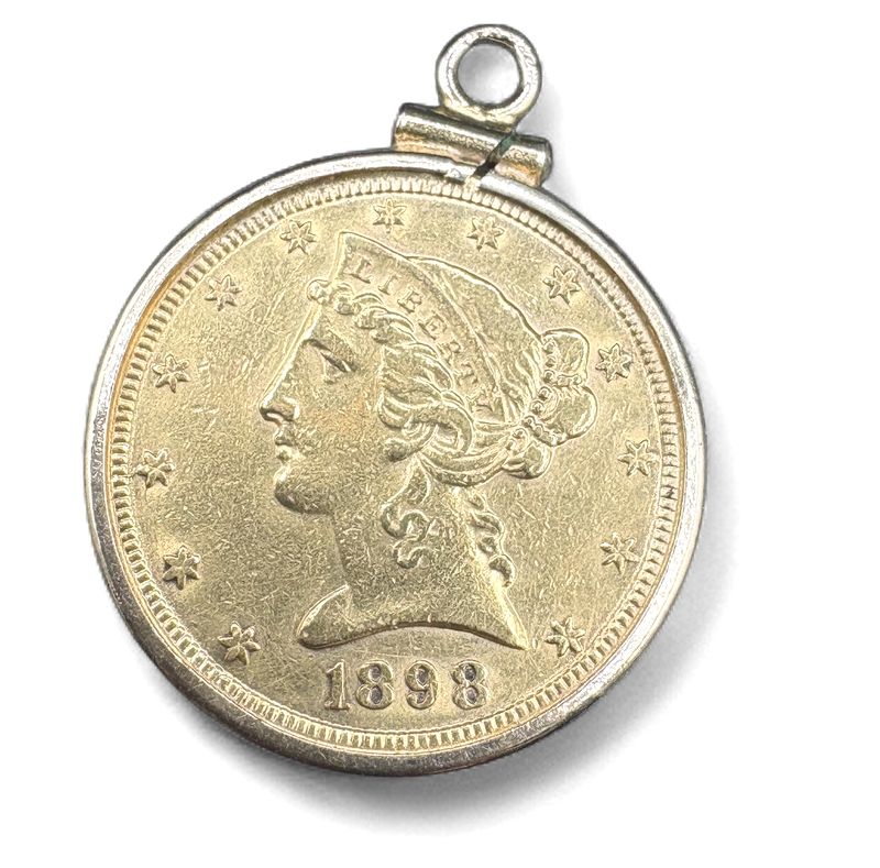 14K BEZEL COIN 1.6GRAM /.25 OZ PENDANT