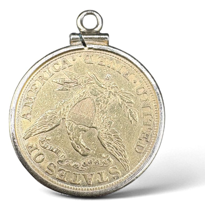 14K BEZEL COIN 1.6GRAM /.25 OZ PENDANT