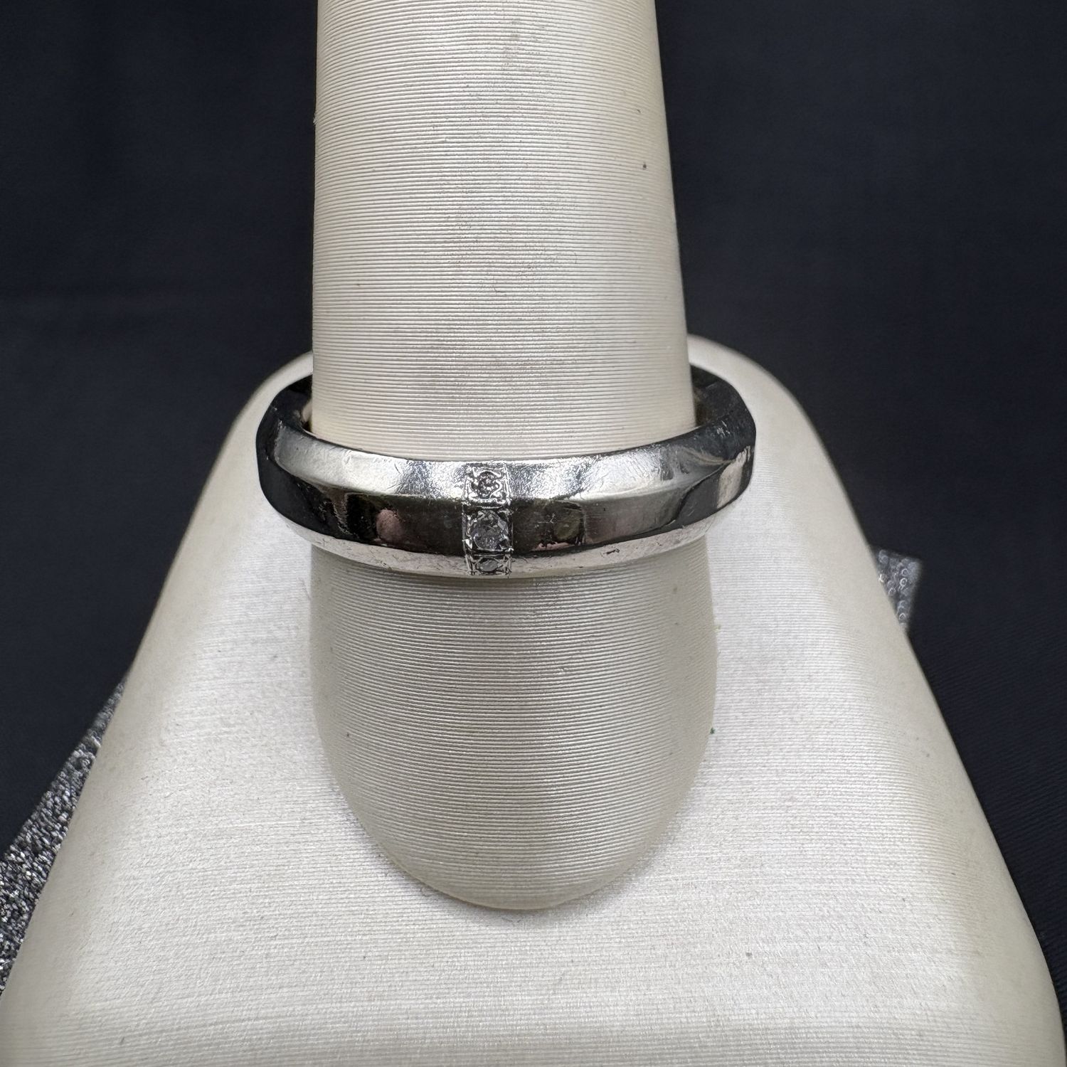14K MEN'S DIAMOND BAND SIZE 9.25