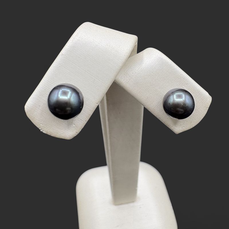14K BLACK PEARL EARRINGS