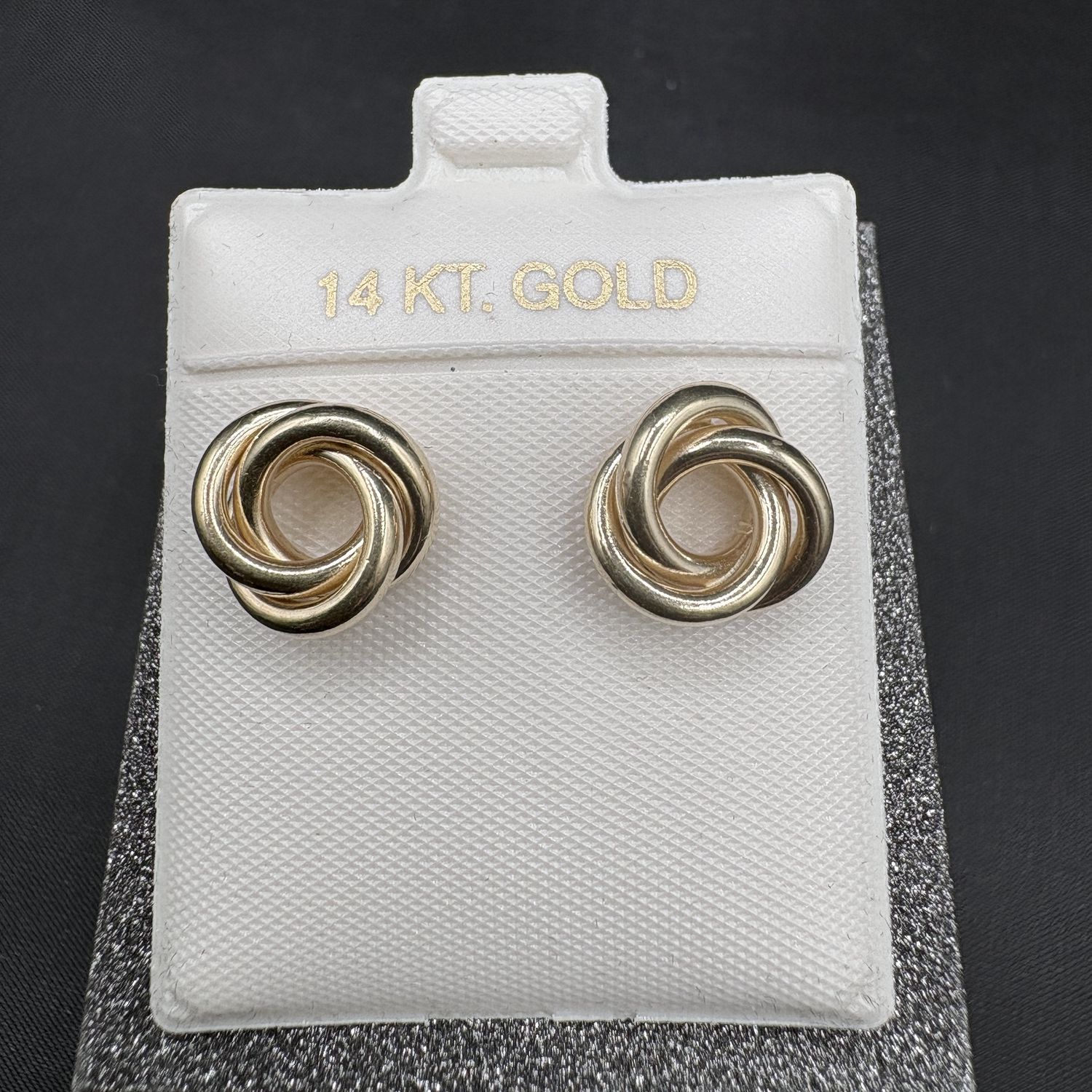 14K OPEN CENTER LOVE KNOT EARRING