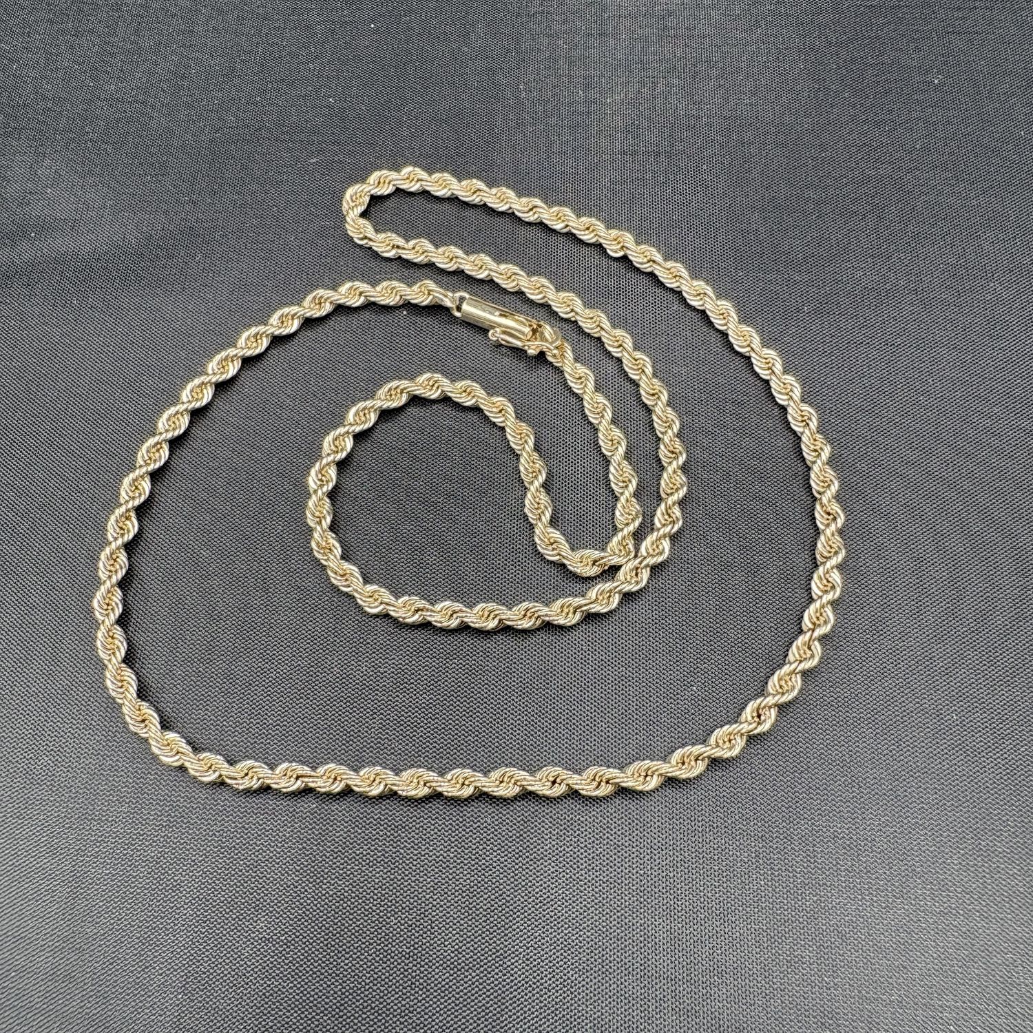 14K 3MM ROPE CHAIN 18"