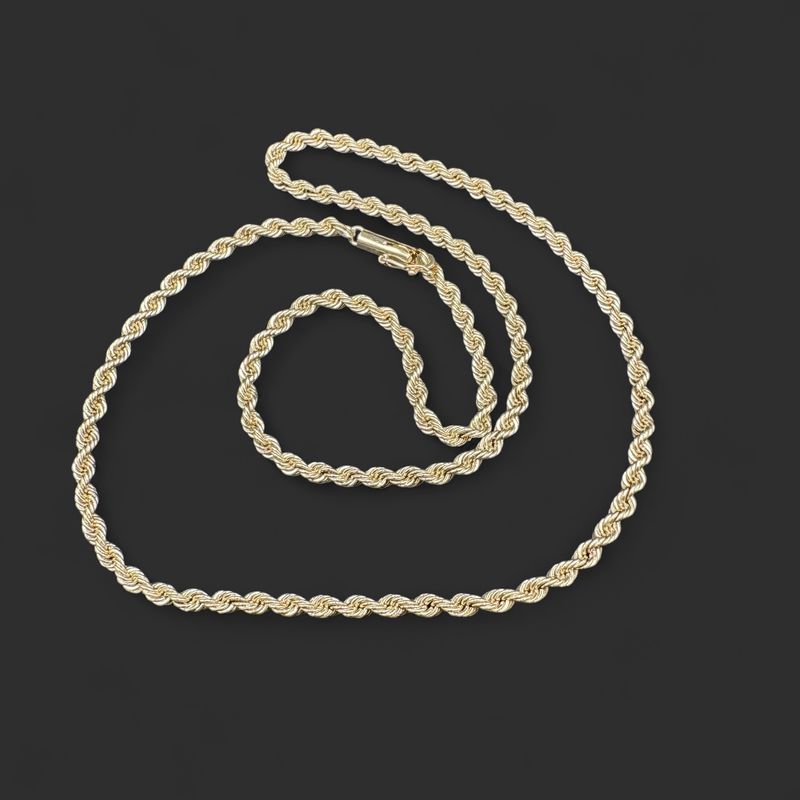 14K 3MM ROPE CHAIN 18"