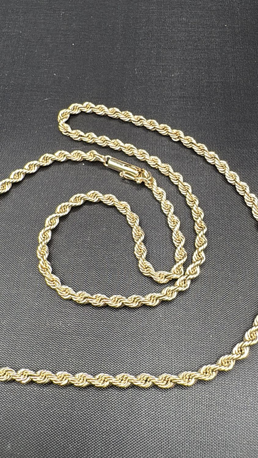 14K 2.7MM ROPE CHAIN 20"