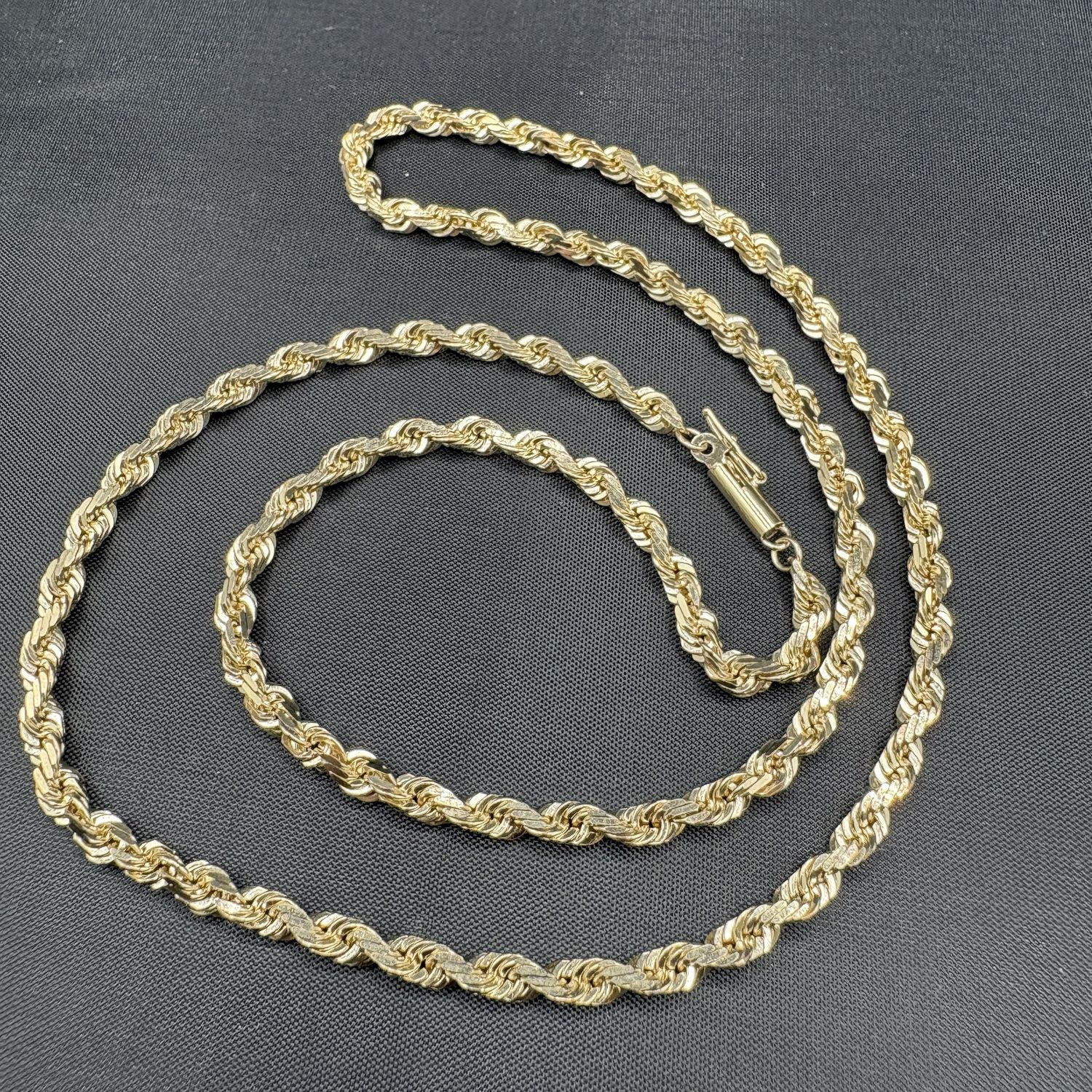 14K 3.7MM ROPE CHAIN 22"