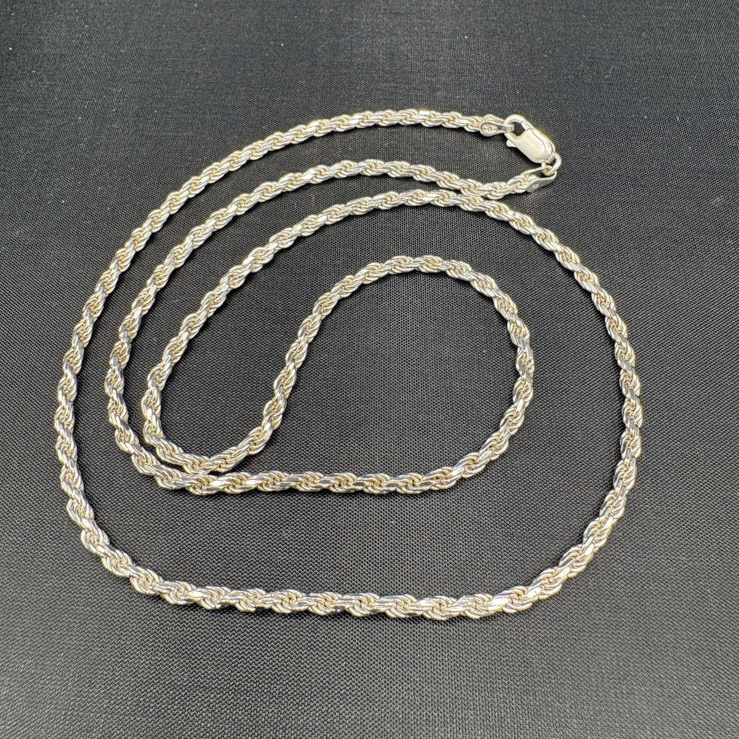 STERLING ROPE CHAIN 24"