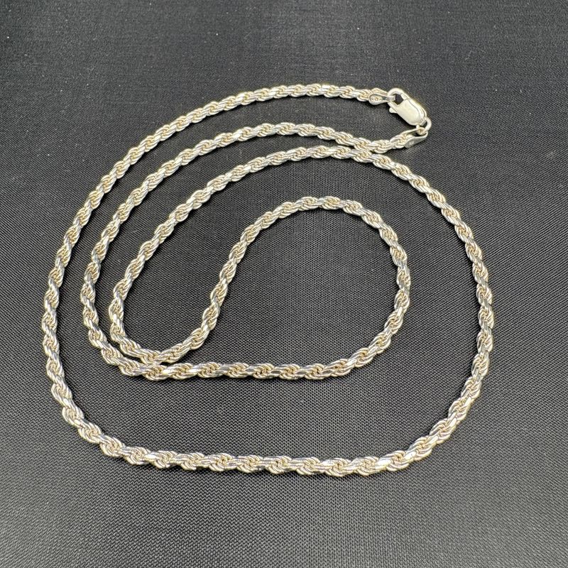 STERLING ROPE CHAIN 24"