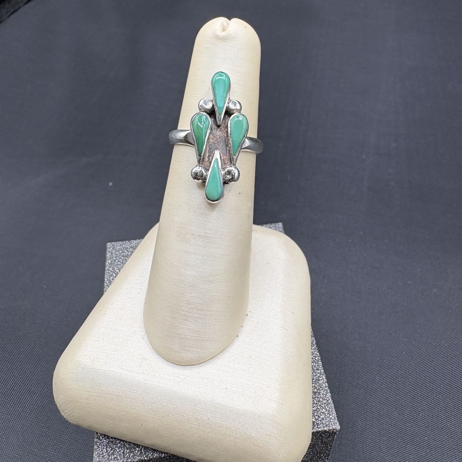 STERLING TURQUOISE RING SIZE 4.5