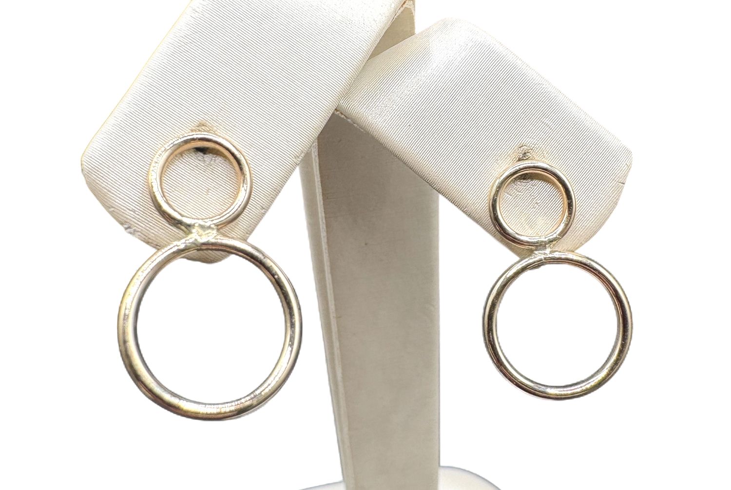 14K DOUBLE CIRCLE EARRING