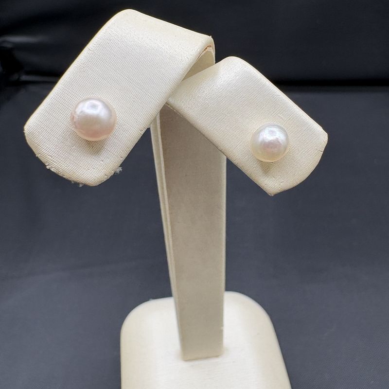 14K  PEARL STUD EARRINGS