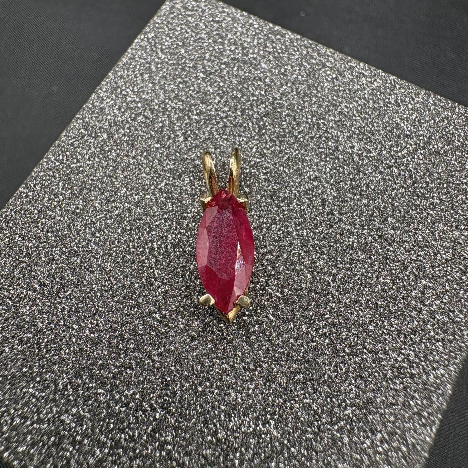 14K MARQUIS RUBY PENDANT