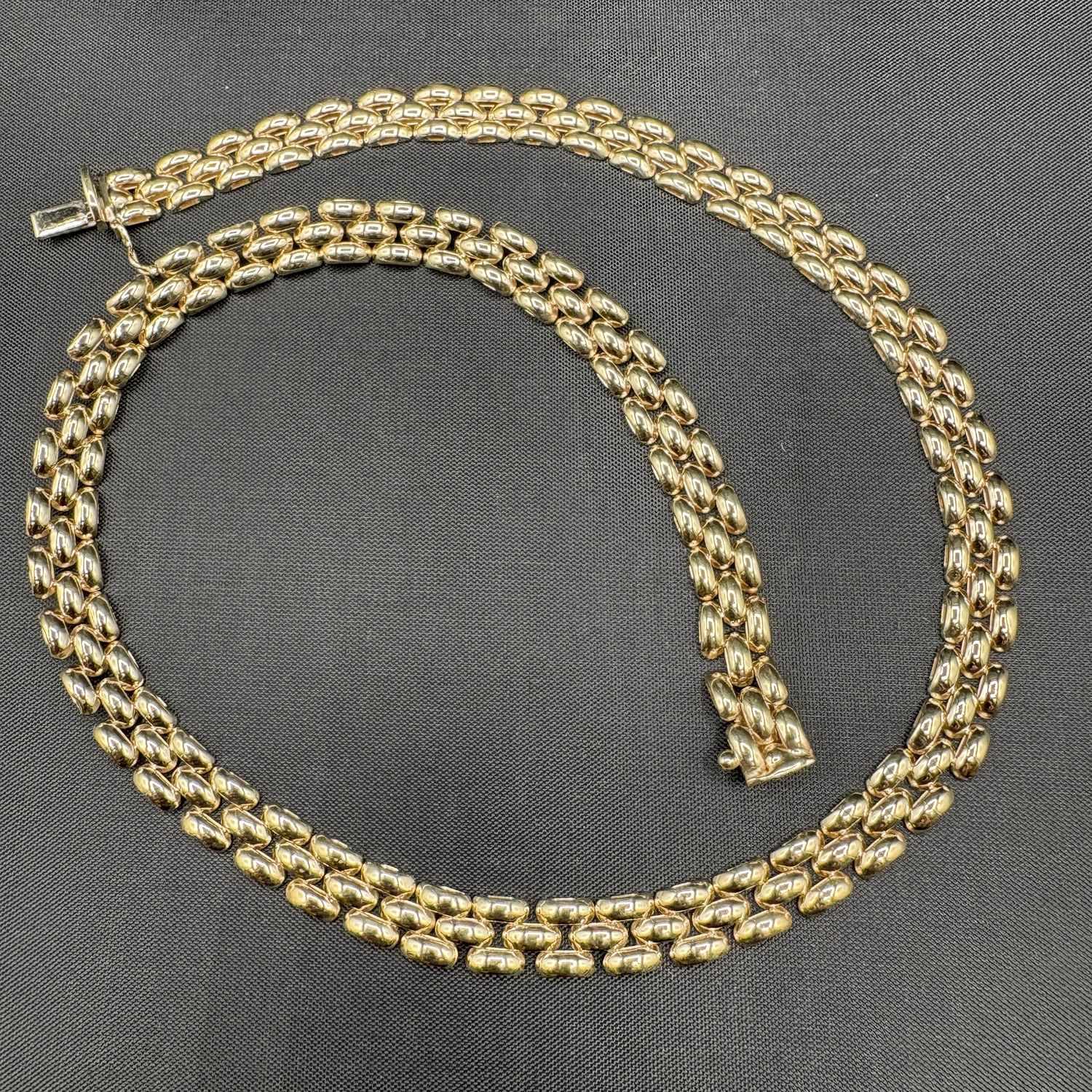 10K PANTHER LINK NECKLACE 17"