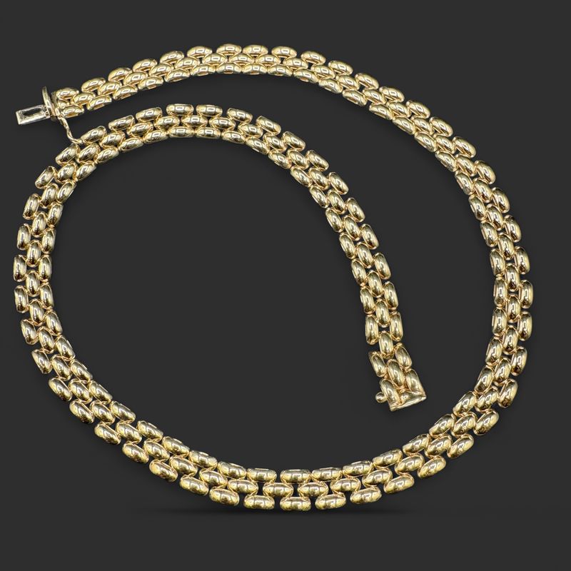 10K PANTHER LINK NECKLACE 17"