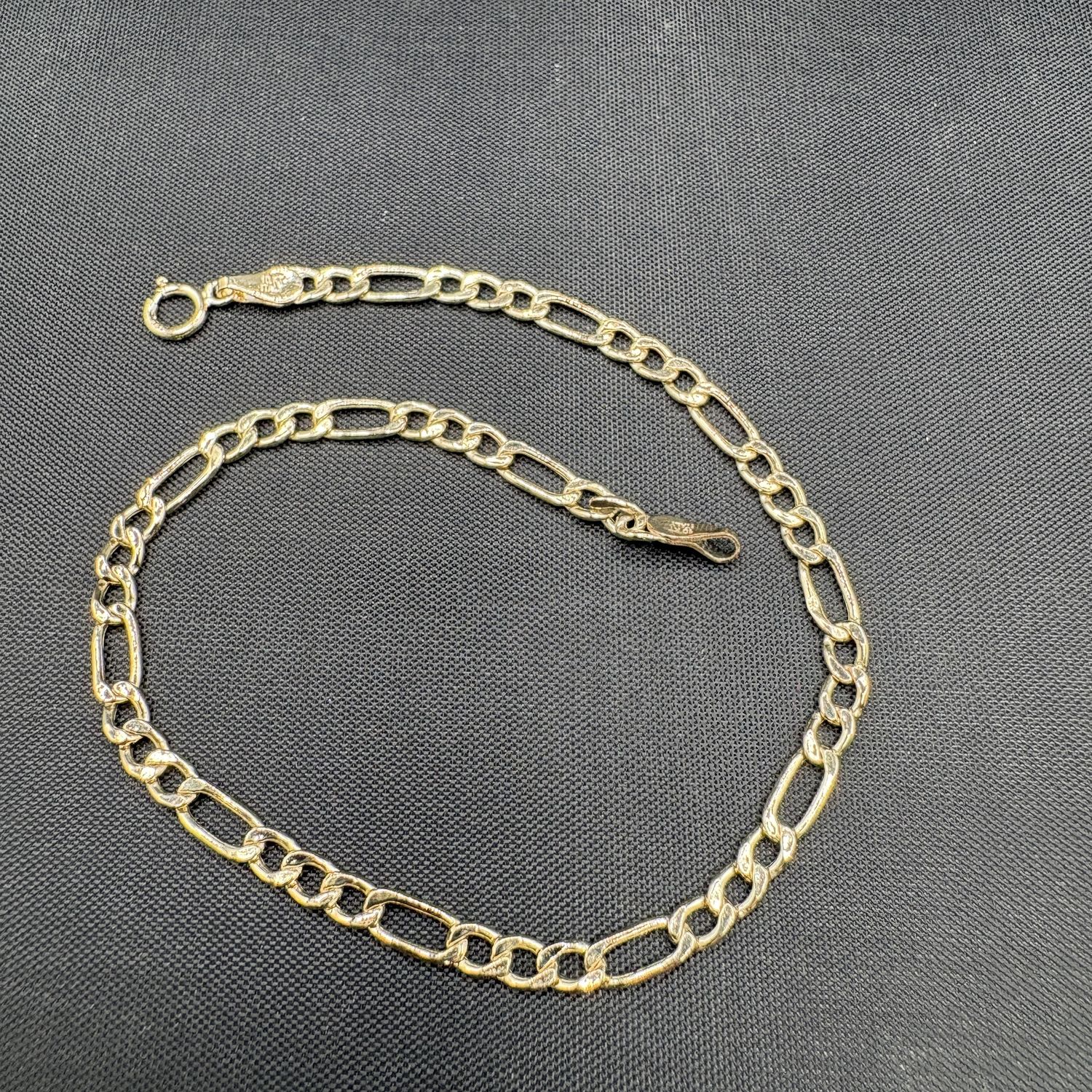 10K FIGARO BRACELET 7.5"