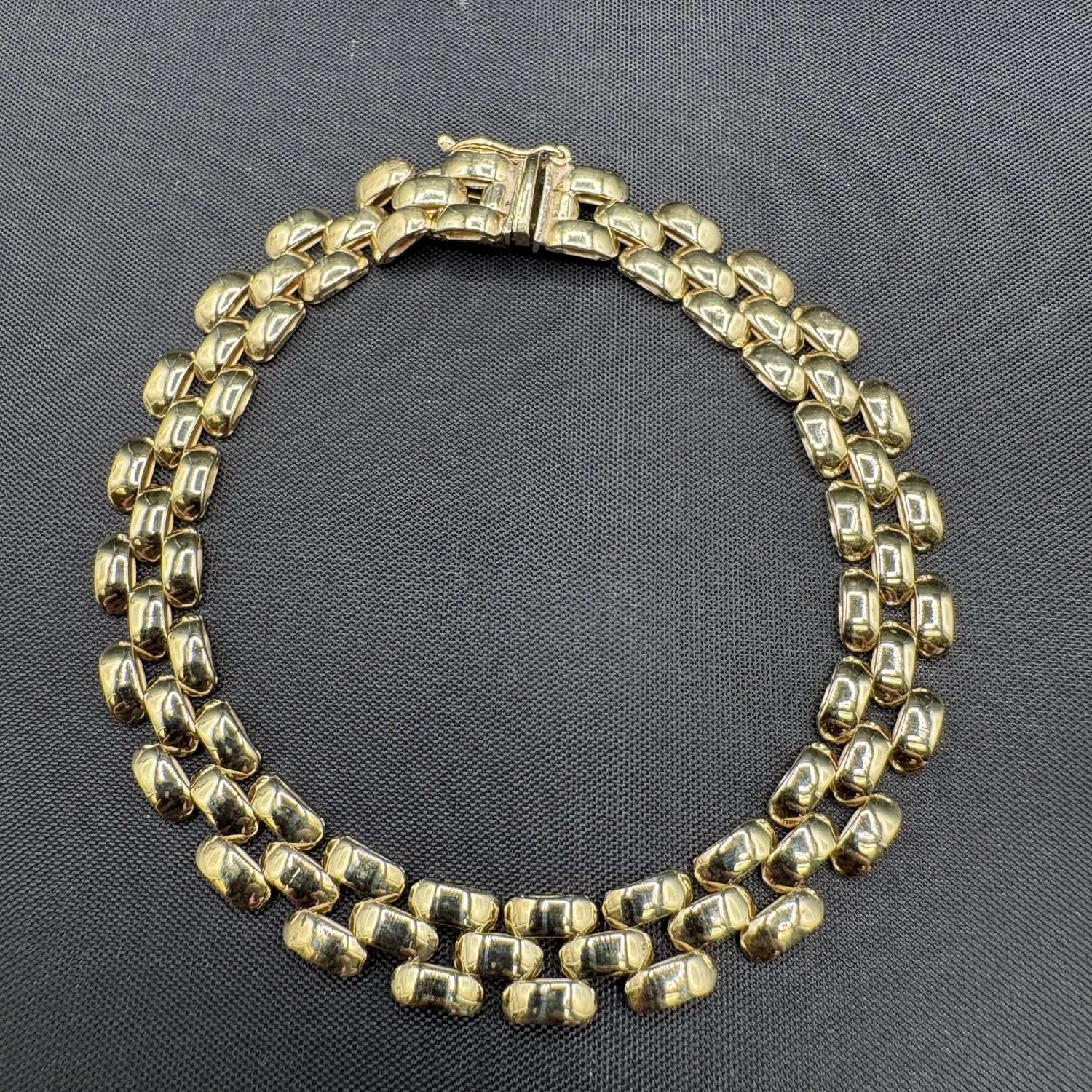 10K PANTHER LINK BRACELET 7.5"
