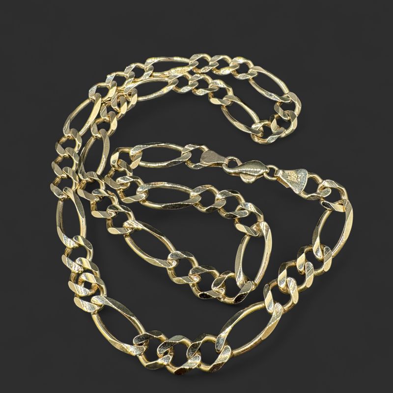 10K FIGARO CHAIN 20"