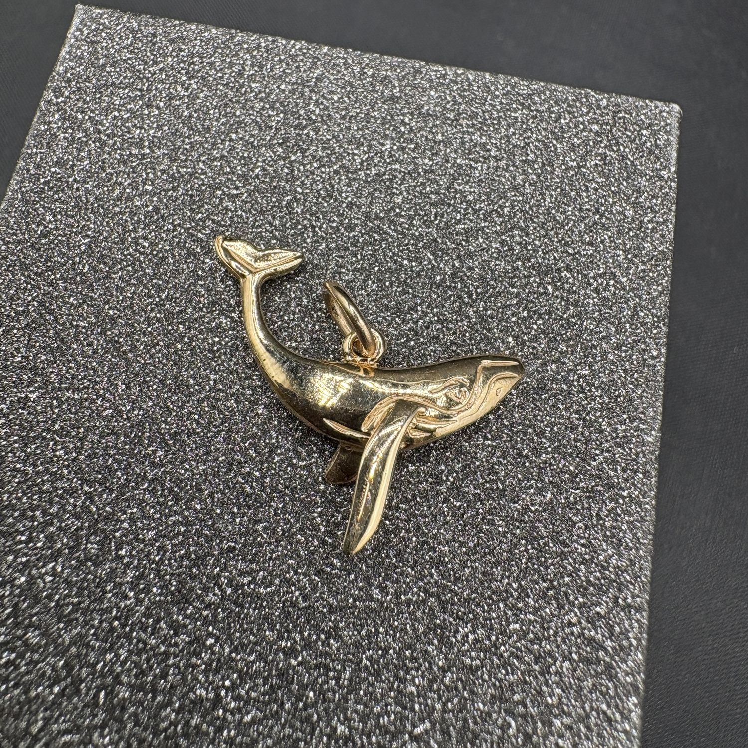 14K WHALE CHARM PENDANT