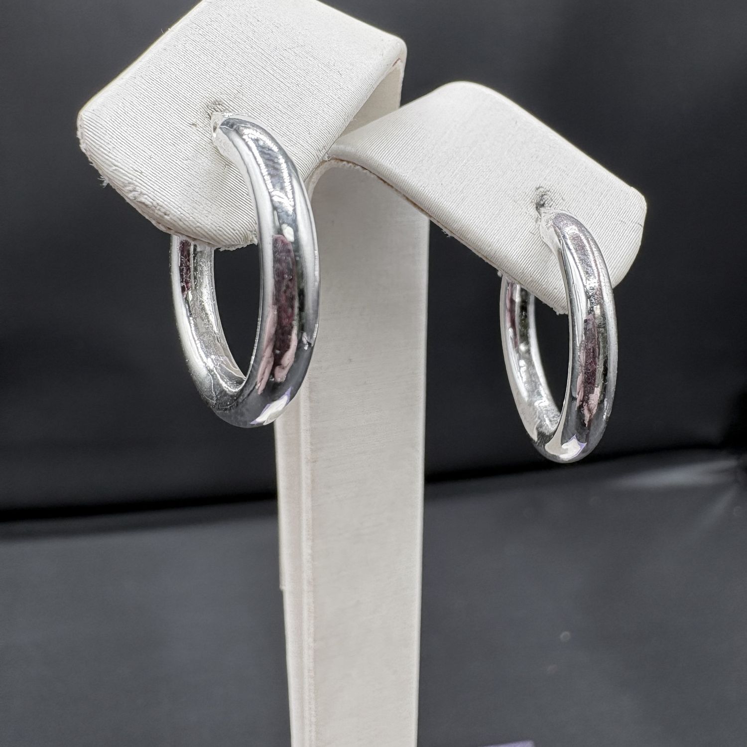STERLING 1" HOOP EARRING