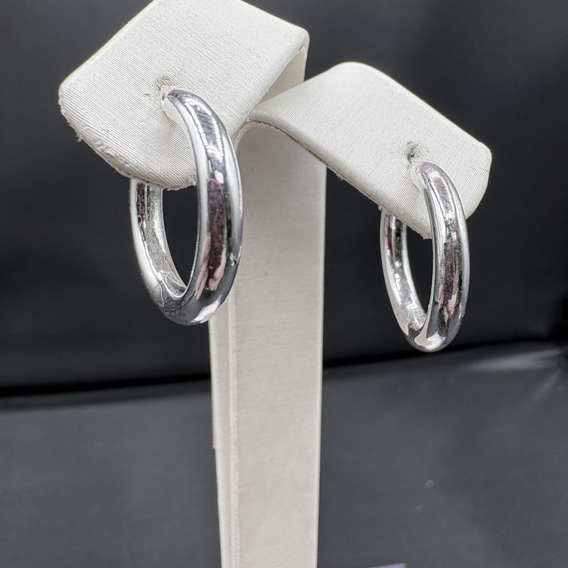STERLING 1" HOOP EARRING