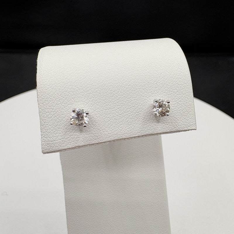 STERLING CZ STUD EARRING
