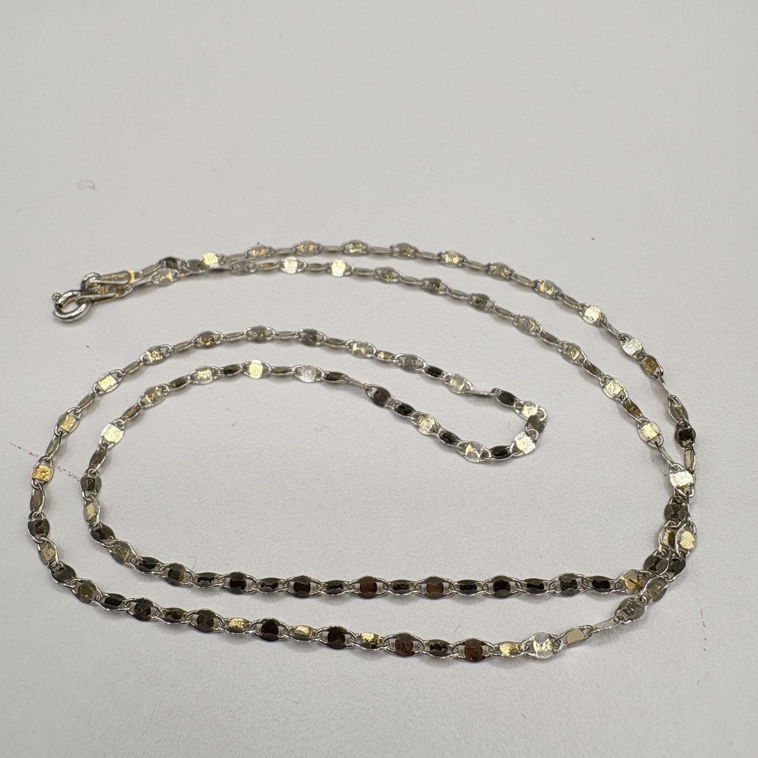 STERLING MIRROR CHAIN NECKLACE 20"