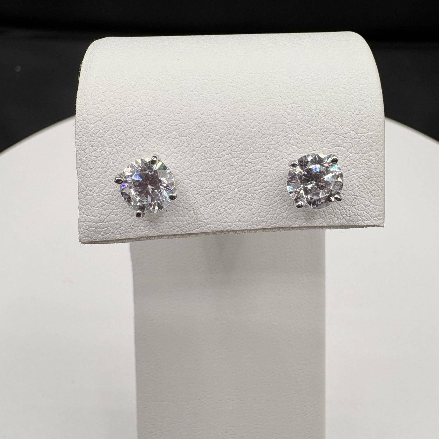 STERLING CZ STUD EARRINGS