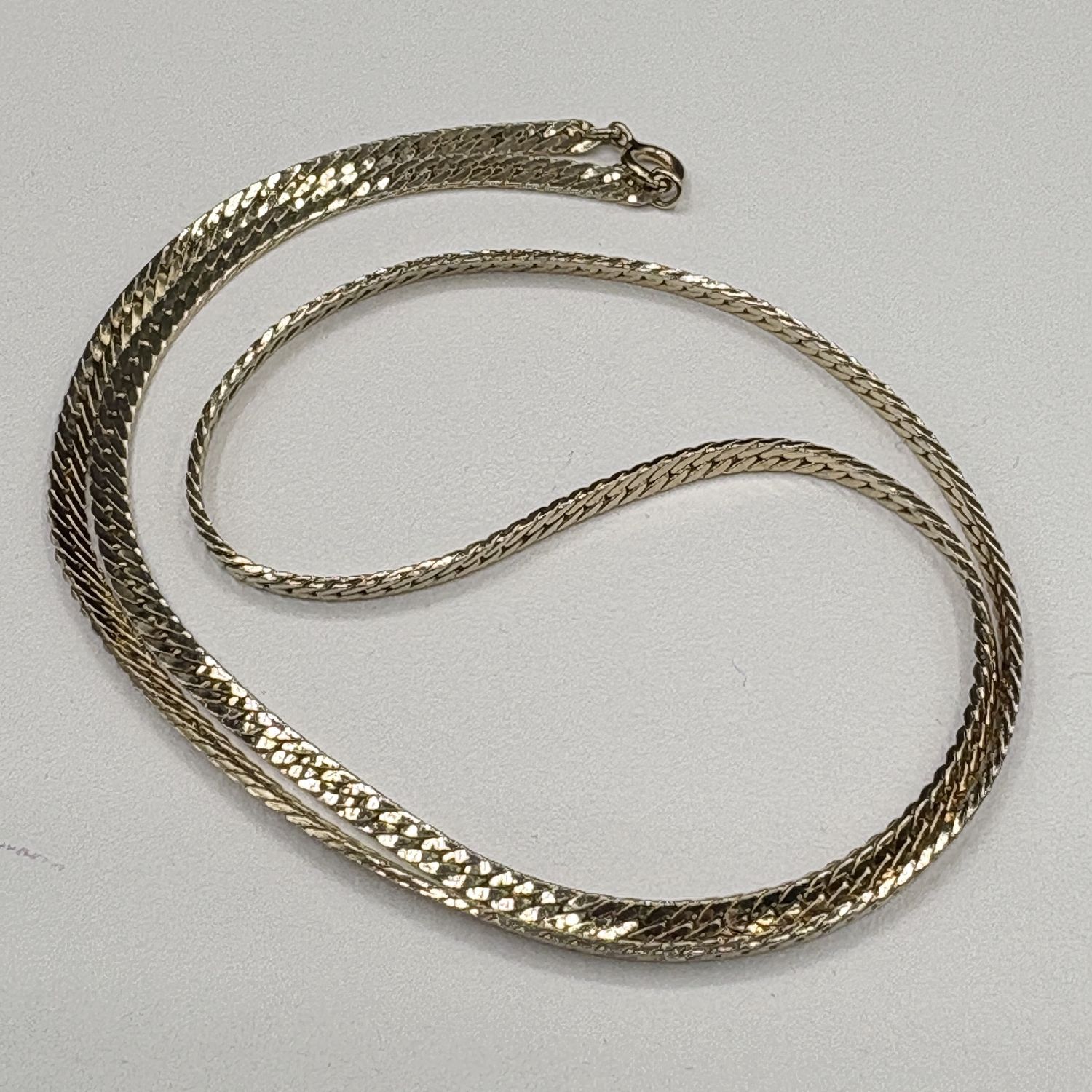 STERLING GOLD FILLED CHUNKY HERRING BONE 18.5"