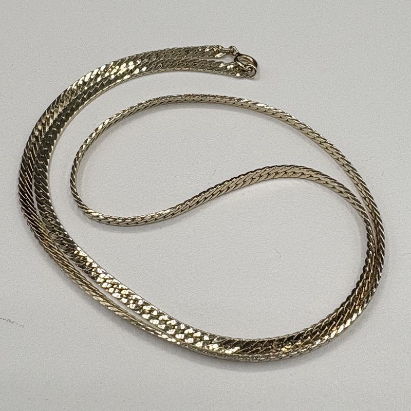 STERLING GOLD FILLED CHUNKY HERRING BONE 18.5"