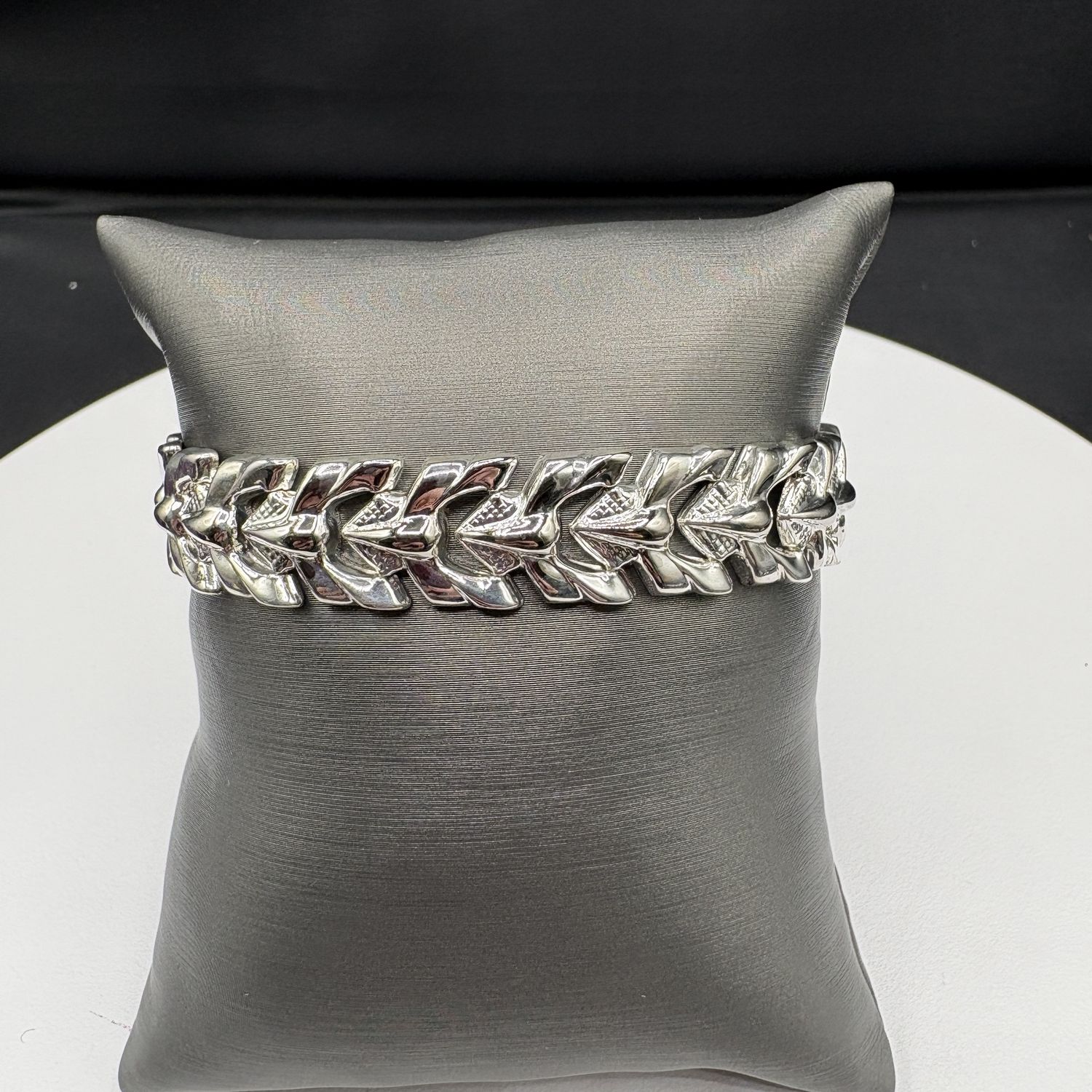 STERLING "V" LINK BRACELET 7.5"