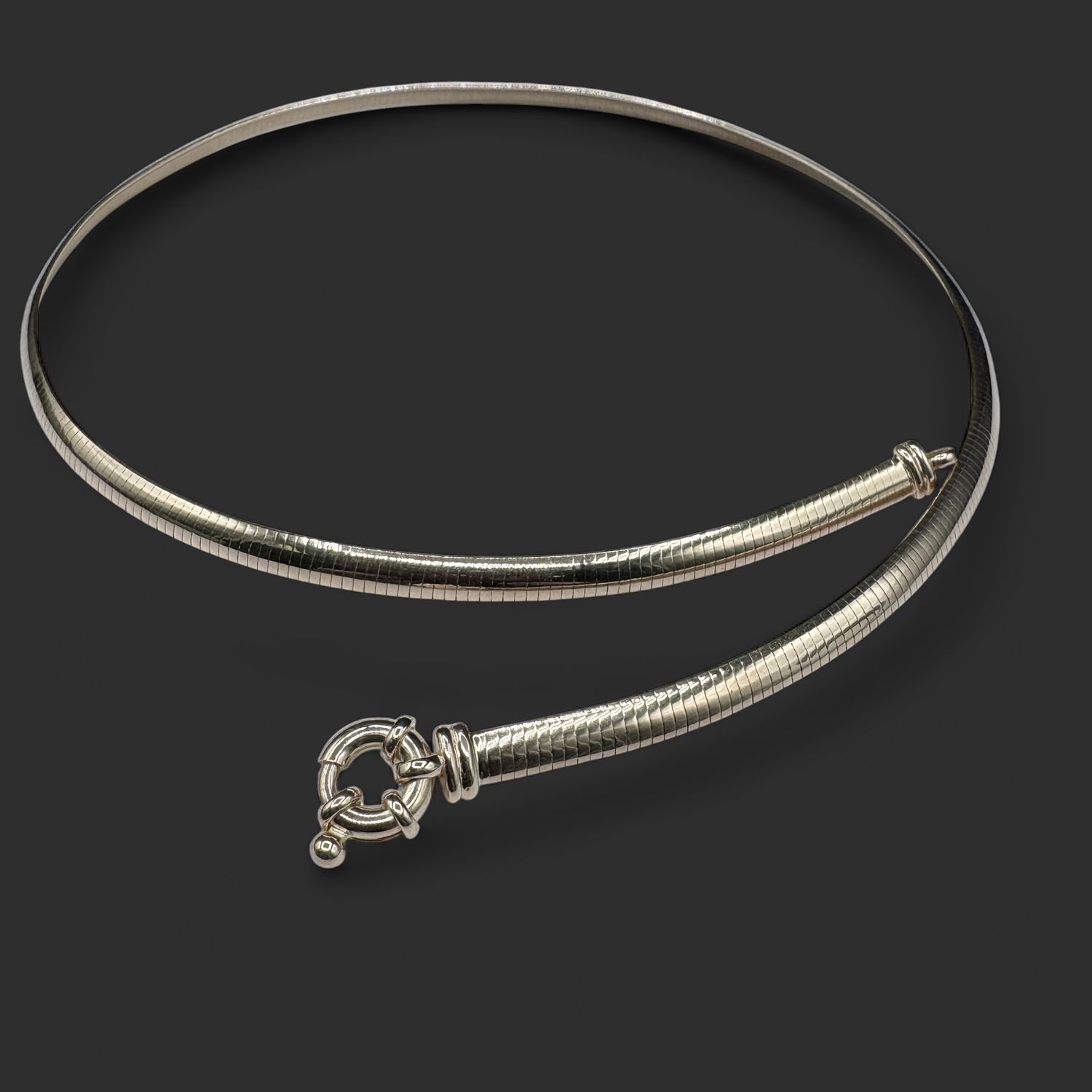 14K OMEGA NECKLACE WITH TOGGLE CLASP 17"