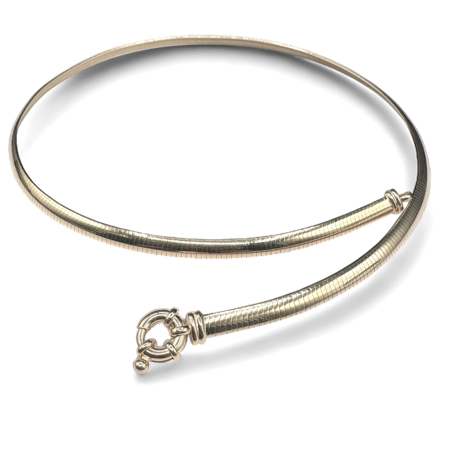 14K OMEGA NECKLACE WITH TOGGLE CLASP 17"