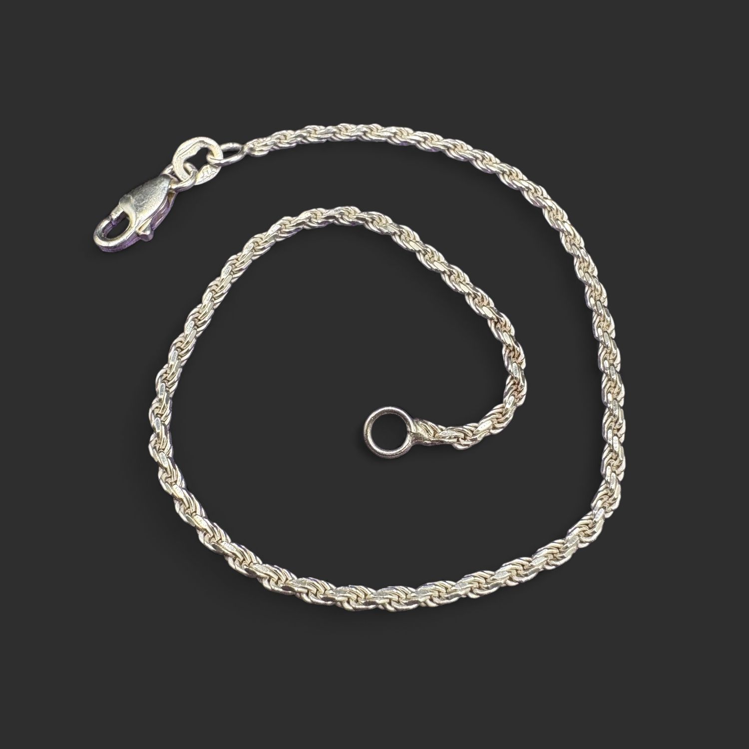 14K ROPE BRACELET 8"