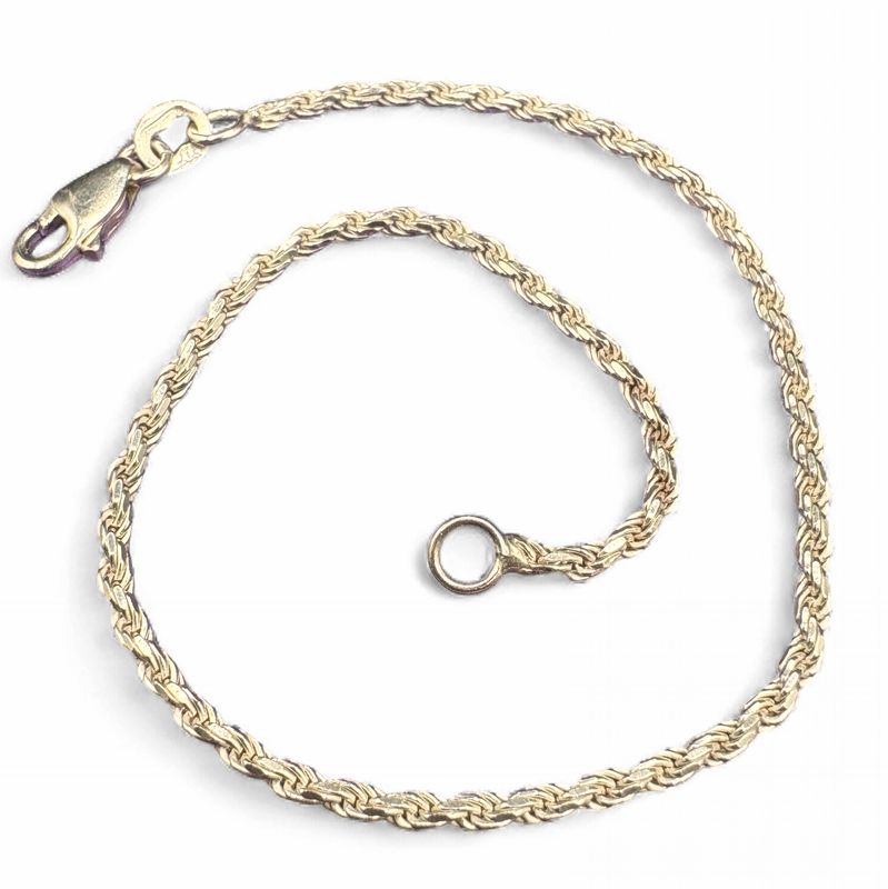 14K ROPE BRACELET 8"