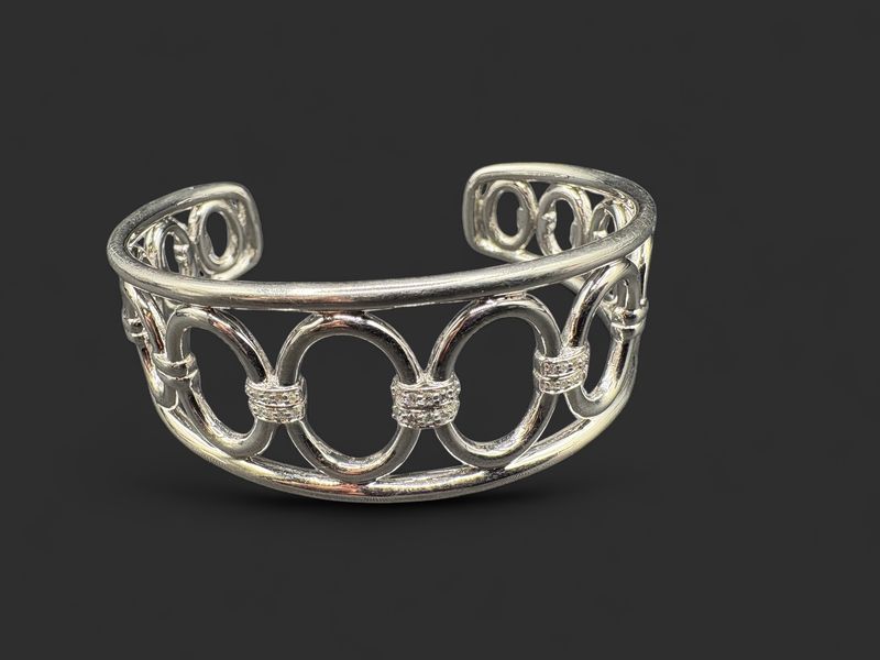 STERLING BANGLE WITH CZ