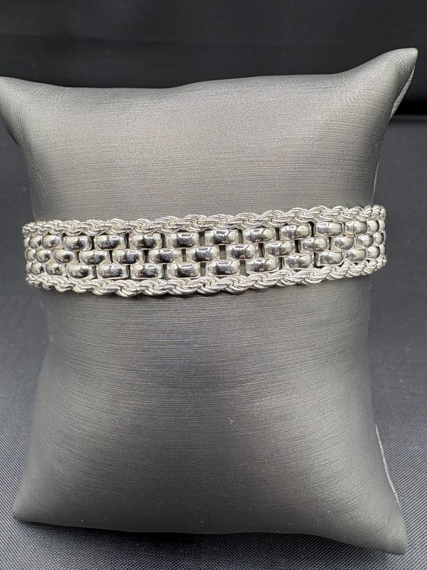 STERLING PANTHER BRACELET 7.75"