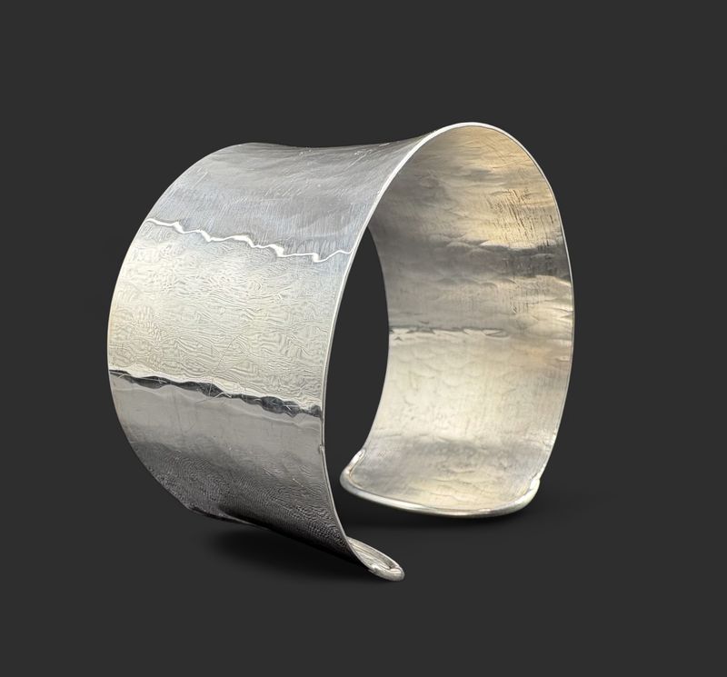 STERLING WIDE POLISHED BANGLE