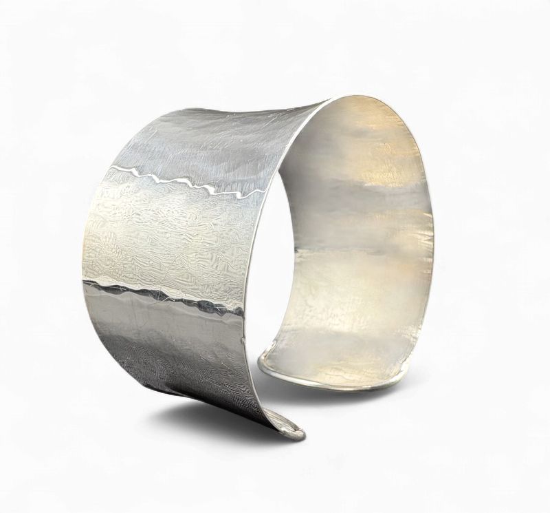 STERLING WIDE POLISHED BANGLE