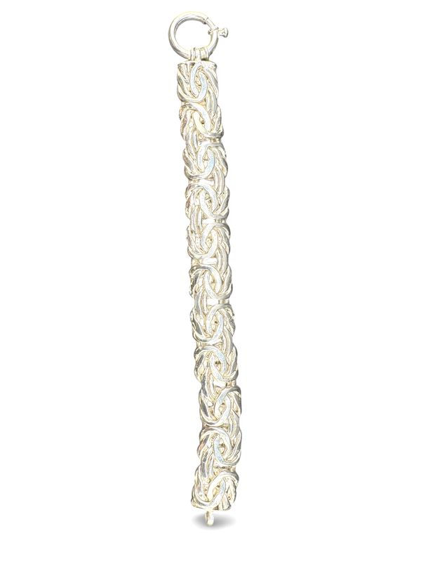 STERLING BYZANTINE BRACELET WITH TOGGLE CLASP 7.25"