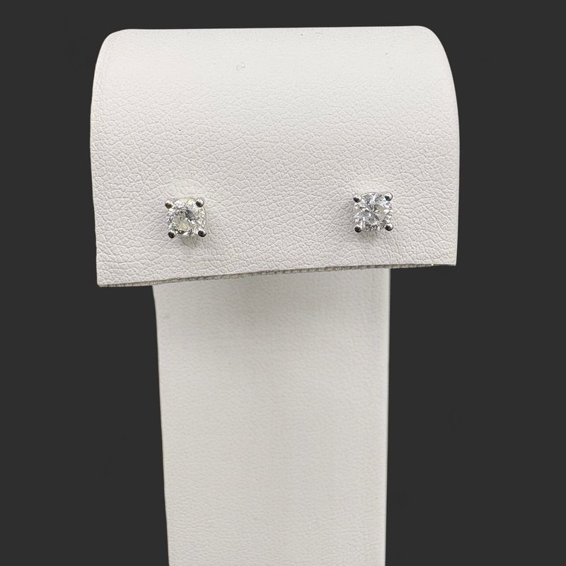 14K DIAMOND STUDS .50CTW/WHITE GOLD
