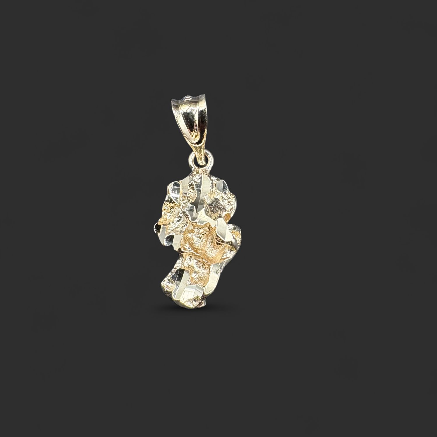 14K GOLD NUGGET PENDANT/YELLOW GOLD