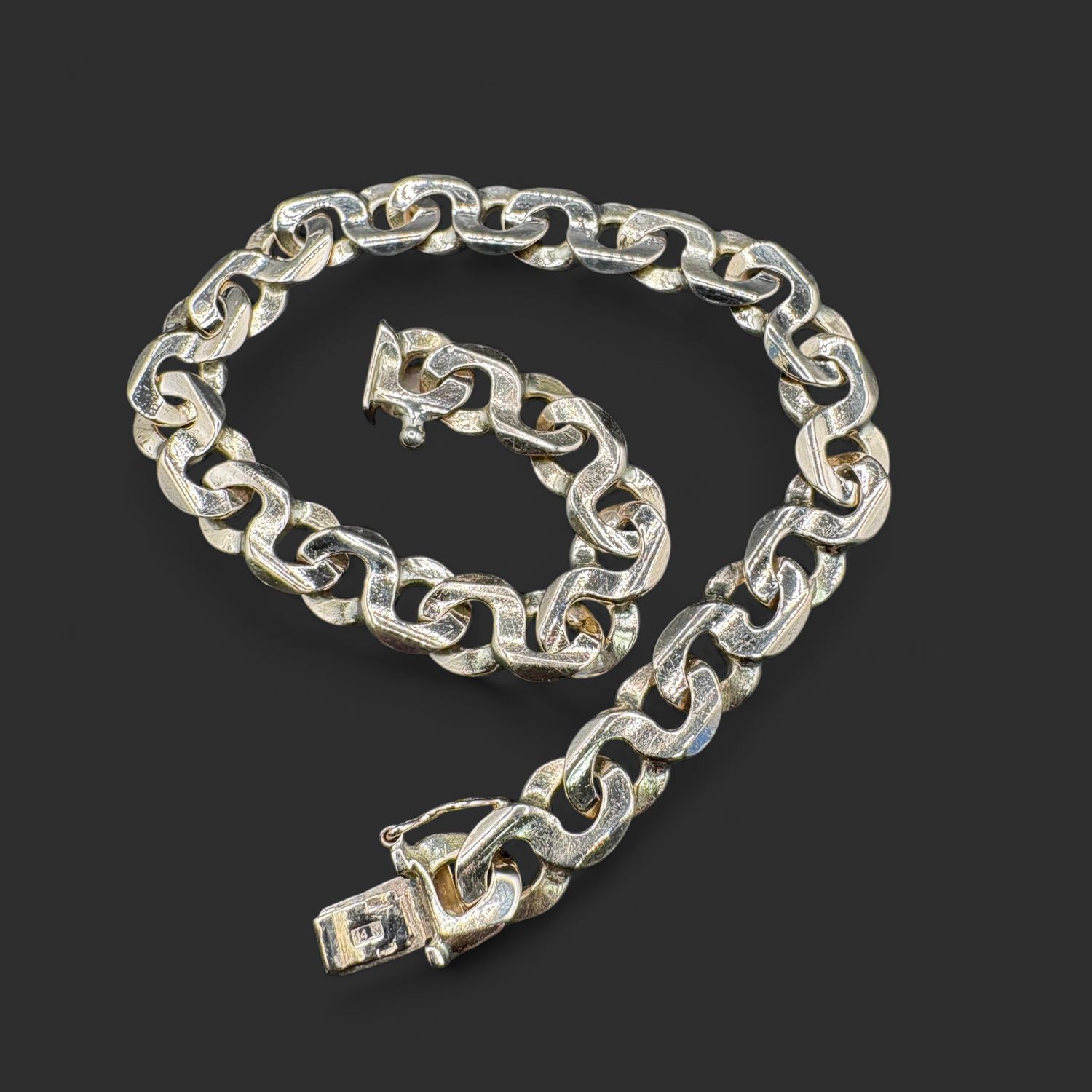 14K CUBAN BRACELET/YELLOW GOLD 8.5"