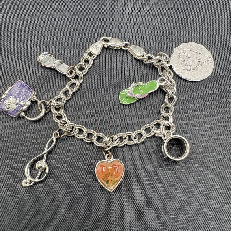 STERLING SWEET 16 CHARM BRACELET 7"