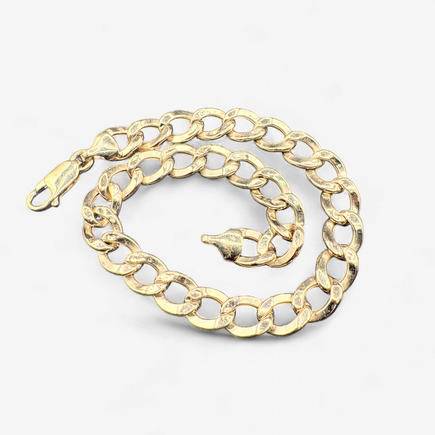 10K CUBAN LINK BRACELET/YELLOW GOLD  9"