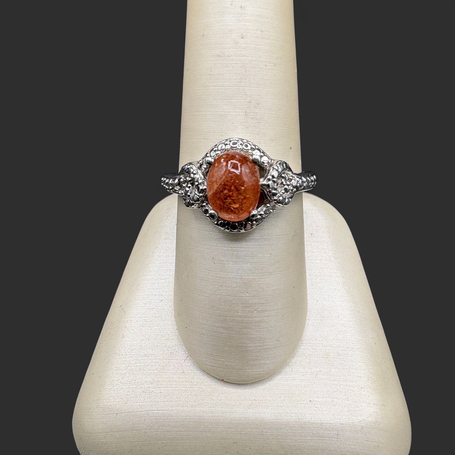 STERLING SUN STONE RING SIZE 7